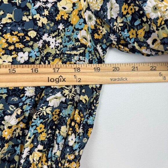 Loft Floral Dress Womens Small Multi Ditsy Floral V-Neck Bohemian Cottage Easter - Picture 8 of 9